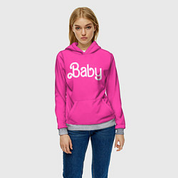 Толстовка-худи женская Барби ребенок, цвет: 3D-меланж — фото 2
