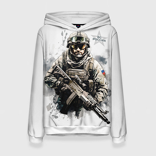 Женская толстовка ВС России спецназ / 3D-Белый – фото 1