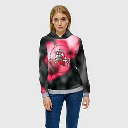 Толстовка-худи женская Беларусь земля свободы, цвет: 3D-меланж — фото 2