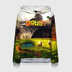 Толстовка-худи женская Rust poster game, цвет: 3D-меланж