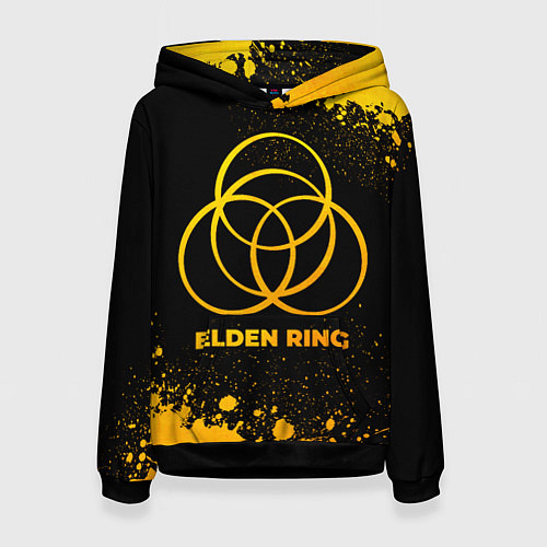 Женская толстовка Elden Ring - gold gradient / 3D-Черный – фото 1