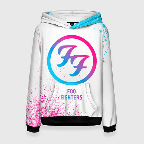 Женская толстовка Foo Fighters neon gradient style / 3D-Черный – фото 1