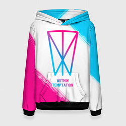 Женская толстовка Within Temptation neon gradient style