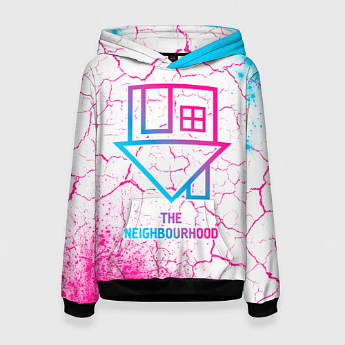 Женская толстовка The Neighbourhood neon gradient style / 3D-Черный – фото 1