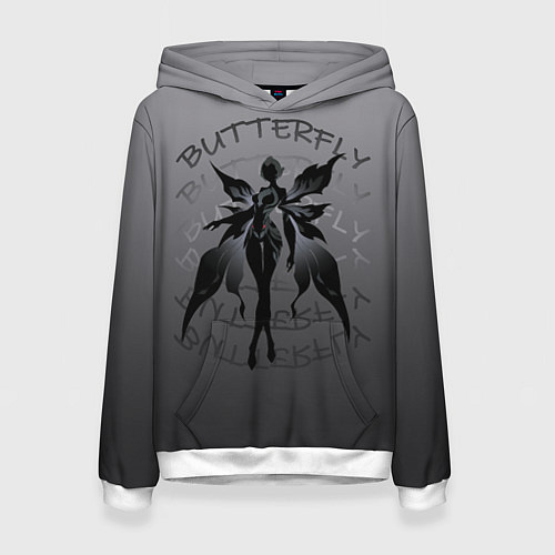 Женская толстовка Dark butterfly / 3D-Белый – фото 1