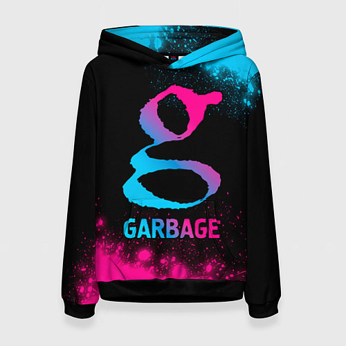 Женская толстовка Garbage - neon gradient / 3D-Черный – фото 1