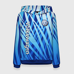 Толстовка-худи женская Volkswagen - синий камуфляж, цвет: 3D-синий