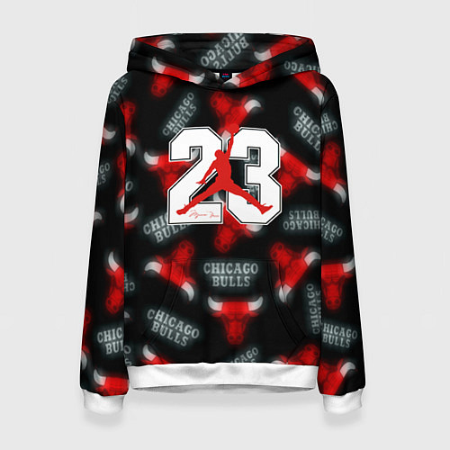 Женская толстовка Basketball jordan logo / 3D-Белый – фото 1