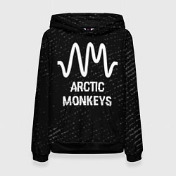 Женская толстовка Arctic Monkeys glitch на темном фоне