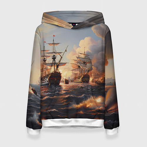 Женская толстовка Морское сражение / 3D-Белый – фото 1