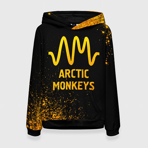 Женская толстовка Arctic Monkeys - gold gradient / 3D-Черный – фото 1