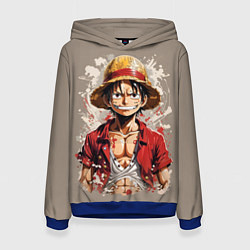 Толстовка-худи женская Монки Ди Руфи - One Piece, цвет: 3D-синий