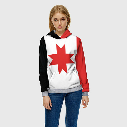 Женская толстовка Флаг Удмуртии / 3D-Меланж – фото 3