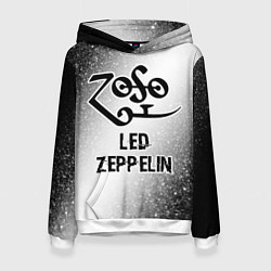 Женская толстовка Led Zeppelin glitch на светлом фоне