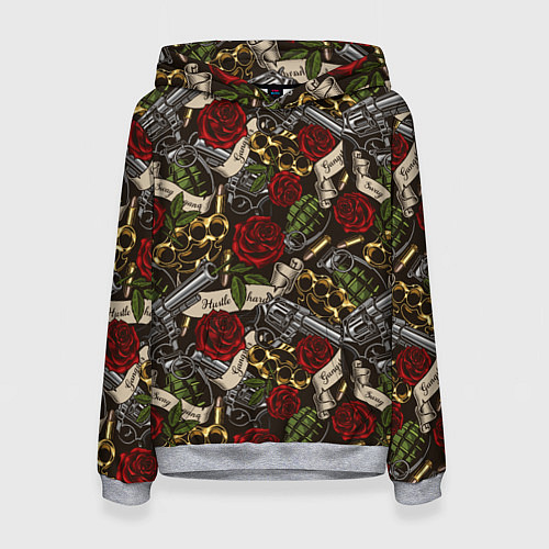 Женская толстовка Гангстер / 3D-Меланж – фото 1