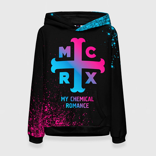 Женская толстовка My Chemical Romance - neon gradient / 3D-Черный – фото 1