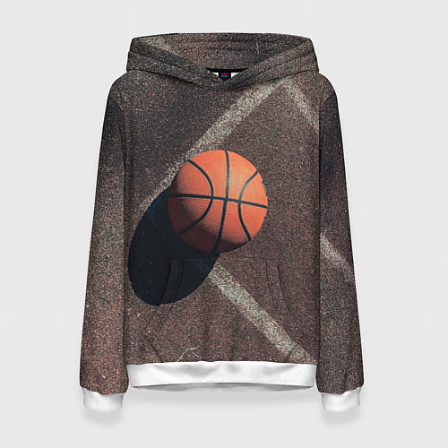 Женская толстовка Мяч баскетбольный / 3D-Белый – фото 1