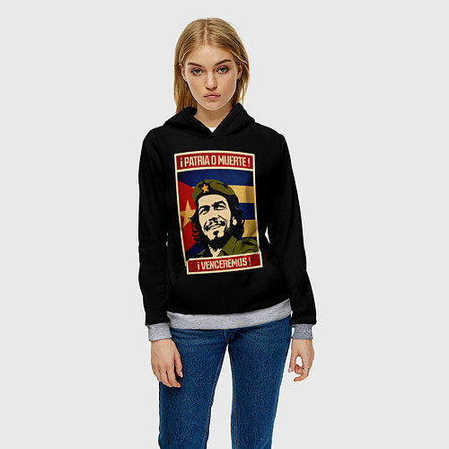 Женская толстовка Patria o muerte / 3D-Меланж – фото 3