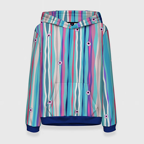 Женская толстовка Глазные яблоки / 3D-Синий – фото 1