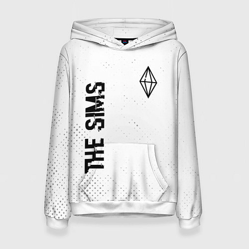 Женская толстовка The Sims glitch на светлом фоне вертикально / 3D-Белый – фото 1