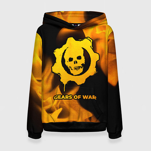 Женская толстовка Gears of War - gold gradient / 3D-Черный – фото 1