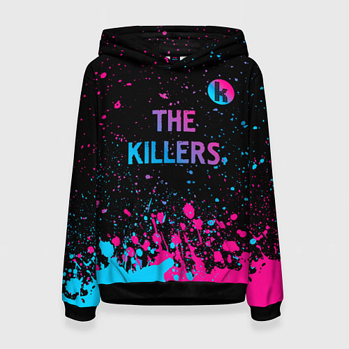 Женская толстовка The Killers - neon gradient посередине / 3D-Черный – фото 1