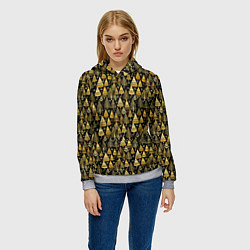 Толстовка-худи женская Золотой ельник, цвет: 3D-меланж — фото 2