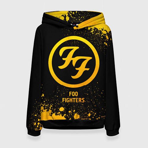 Женская толстовка Foo Fighters - gold gradient / 3D-Черный – фото 1