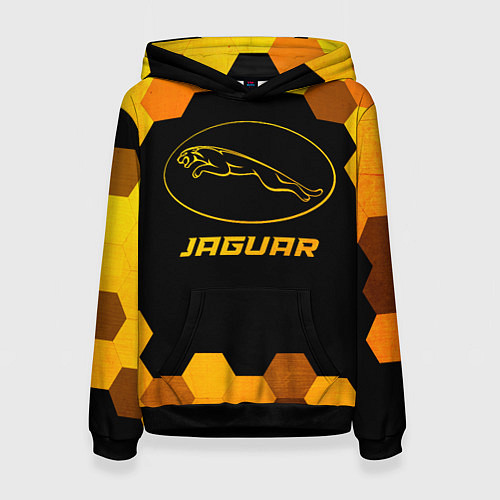 Женская толстовка Jaguar - gold gradient / 3D-Черный – фото 1