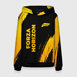 Толстовка-худи женская Forza Horizon - gold gradient вертикально, цвет: 3D-черный