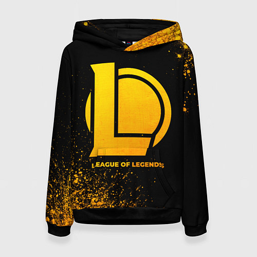 Женская толстовка League of Legends - gold gradient / 3D-Черный – фото 1