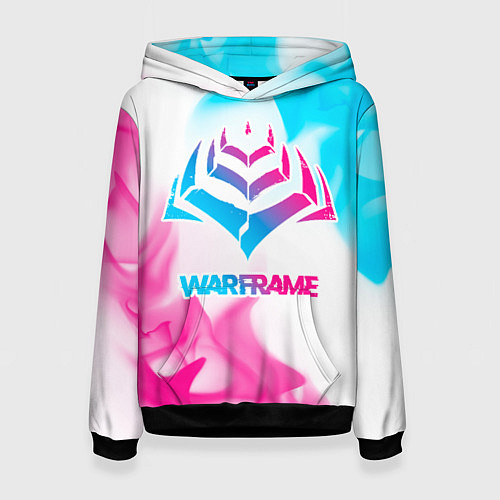 Женская толстовка Warframe neon gradient style / 3D-Черный – фото 1