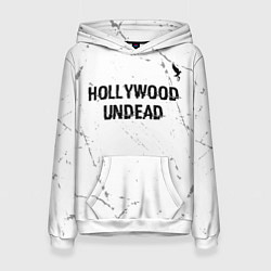 Женская толстовка Hollywood Undead glitch на светлом фоне посередине