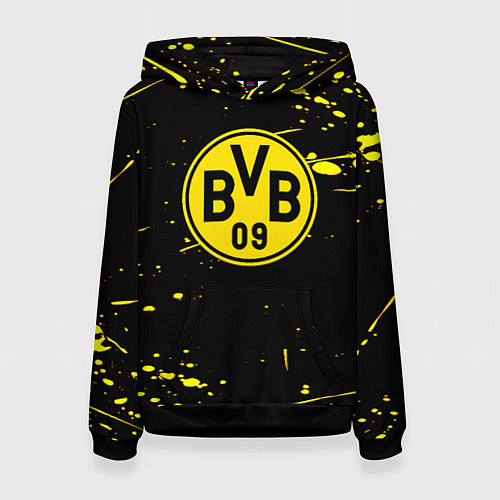 Женская толстовка Borussia yellow splash / 3D-Черный – фото 1