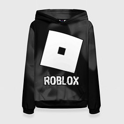 Толстовка-худи женская Roblox glitch на темном фоне, цвет: 3D-черный