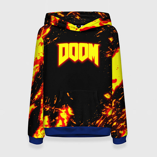 Женская толстовка Doom огненный марс / 3D-Синий – фото 1