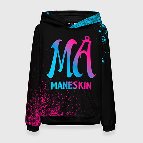 Женская толстовка Maneskin - neon gradient / 3D-Черный – фото 1