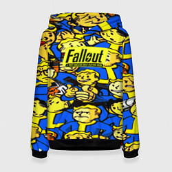 Толстовка-худи женская Fallout logo game, цвет: 3D-черный