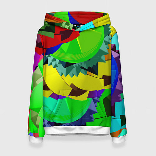 Женская толстовка Пластиковый хаос / 3D-Белый – фото 1