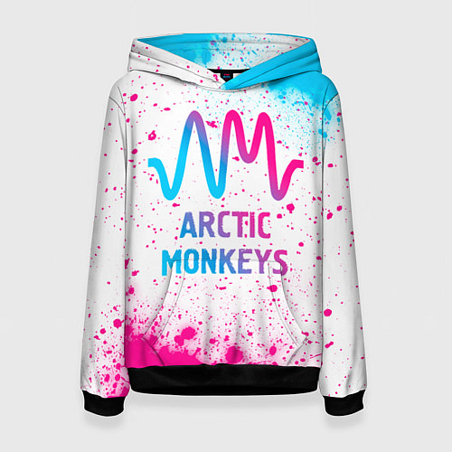 Женская толстовка Arctic Monkeys neon gradient style / 3D-Черный – фото 1