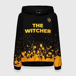 Толстовка-худи женская The Witcher - gold gradient посередине, цвет: 3D-черный