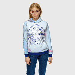 Толстовка-худи женская Newjeans bunny, цвет: 3D-синий — фото 2