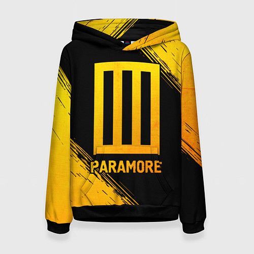 Женская толстовка Paramore - gold gradient / 3D-Черный – фото 1