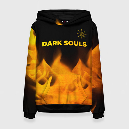 Женская толстовка Dark Souls - gold gradient посередине / 3D-Черный – фото 1