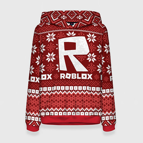 Женская толстовка Roblox christmas sweater / 3D-Красный – фото 1