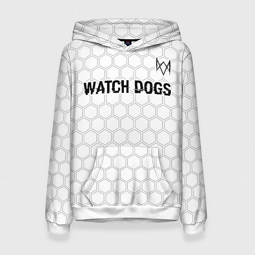 Женская толстовка Watch Dogs glitch на светлом фоне посередине / 3D-Белый – фото 1