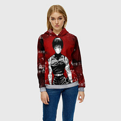 Толстовка-худи женская Магическая битва - Маки Зенин, цвет: 3D-меланж — фото 2