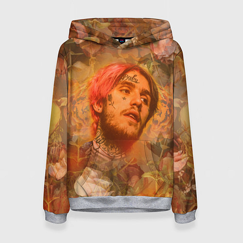 Женская толстовка Lil Peep розы / 3D-Меланж – фото 1