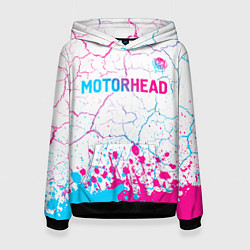 Толстовка-худи женская Motorhead neon gradient style посередине, цвет: 3D-черный