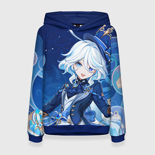 Женская толстовка Furina Genshin Impact / 3D-Синий – фото 1